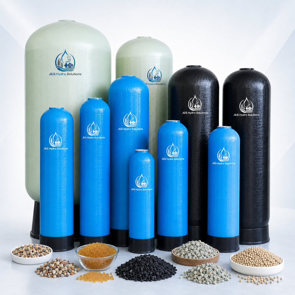 Tanques J&S Hydro Solutions y medios para lechos filtrantes