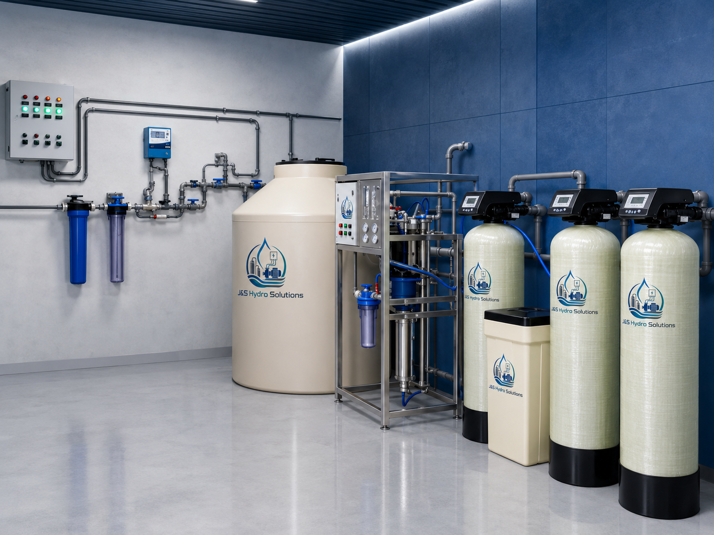 Planta potabilizadora J&S Hydro Solutions con filtración y control automático